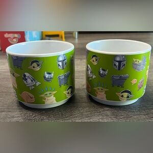 2 Official Star Wars Galerie Baby Yoda Mugs. 3” x 3.5 “.